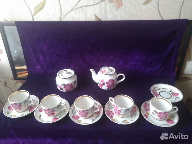Чайный сервиз старинный Вербилки СССР