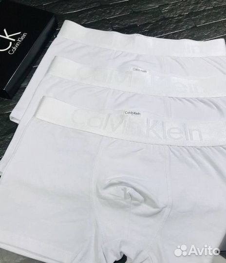 Трусы мужские боксеры белые calvin klein арт.928