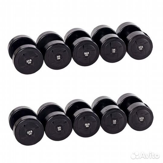Гантельный ряд power шаг 2,5 кг 5 пар 27,5-37,5 кг