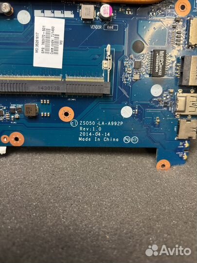 Материнская плата для ноутбука hp LA-A992P