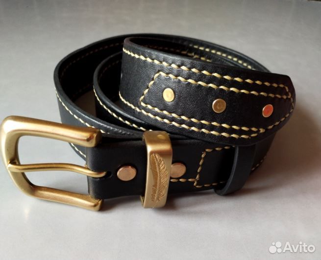 Ремень ручной работы из натуральной кожи