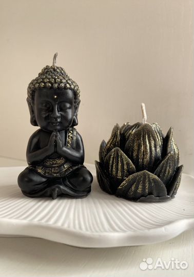 Свеча набор будда и лотос