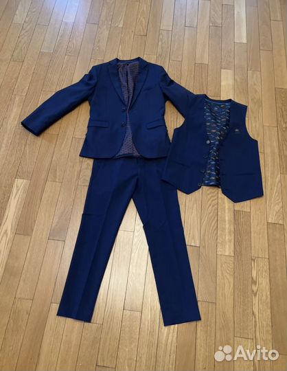 Комплект школьный next пиджак (146-152), жилетка