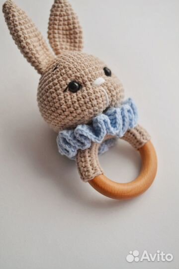 Вязаные погремушки грызунки на кольце