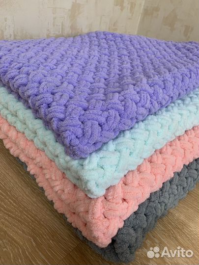 Плед детский вязаный ручная работа