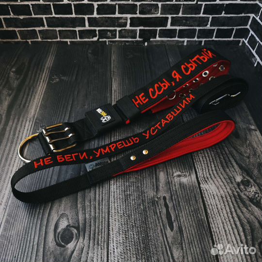 Ошейники и поводки для собак с вышивкой