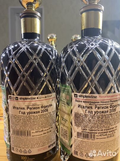 Grappa nonino пустые бутылки из под алкоголя