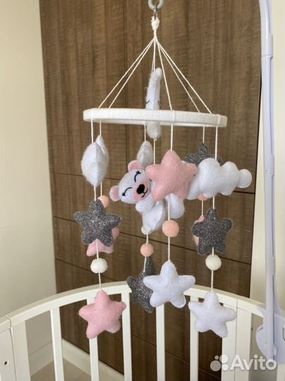 Мобиль из фетра+ кронштейн+музыкальный блок