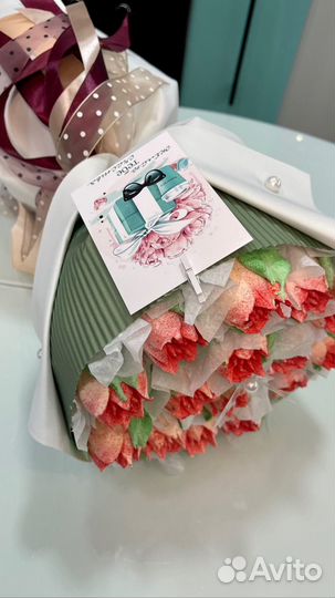 Букет из зефирных цветов