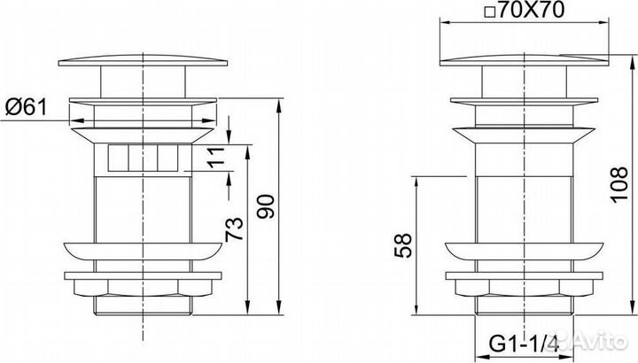 Донный клапан Allen Brau Infinity 5.21026-00, хром
