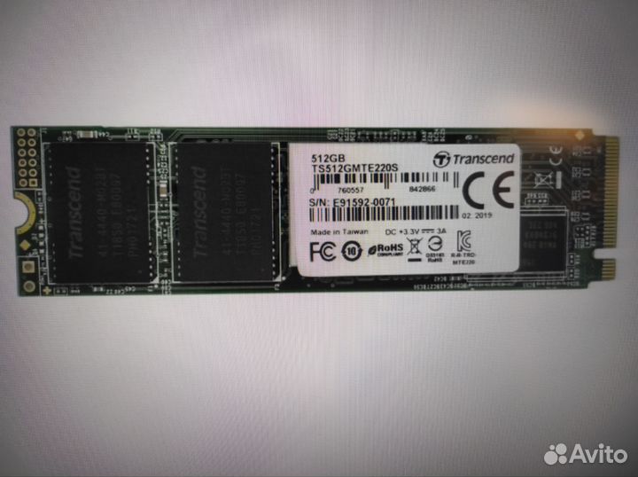 SSD накопитель Transcend 512 гб M.2