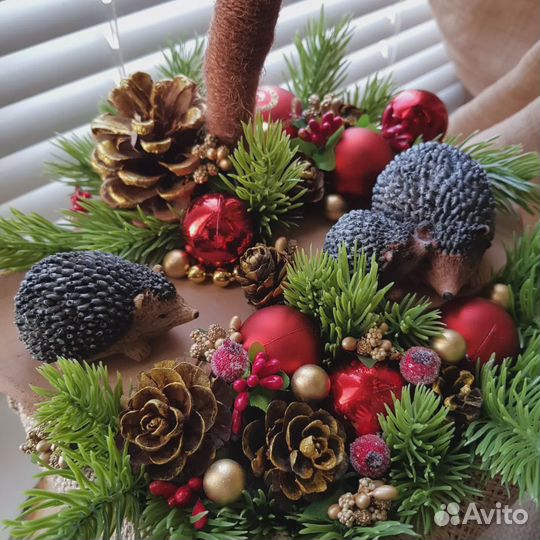 Новогодний топиарий ручной работы