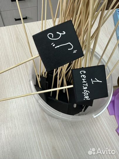 Топпер черная меловая табличка для букетов