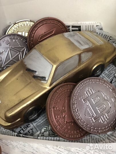 Мужской шоколадный подарок - Порш и криптовалюта