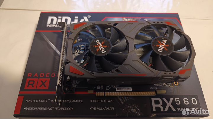 Видеокарта RX560 4GB новая