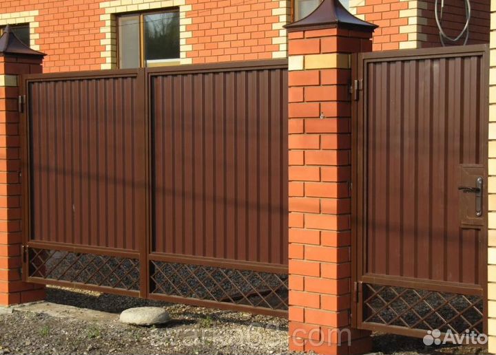 Распашные ворота металлические быстро