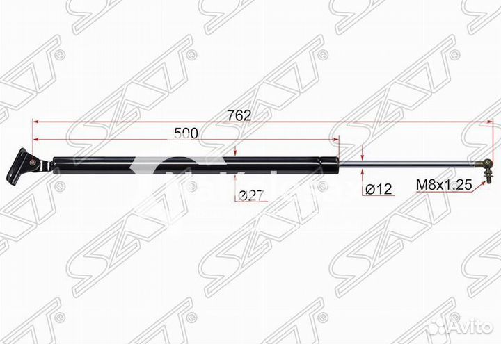 Амортизатор крышки багажника hyundai H-1/starex 97