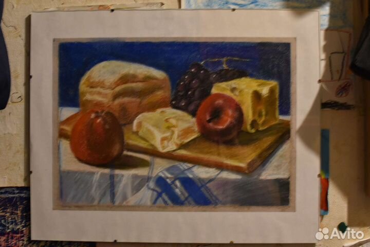 Картина 30х40. пастель. размер рамки 40х50