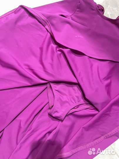 Купальник гимнастический с юбкой розовый