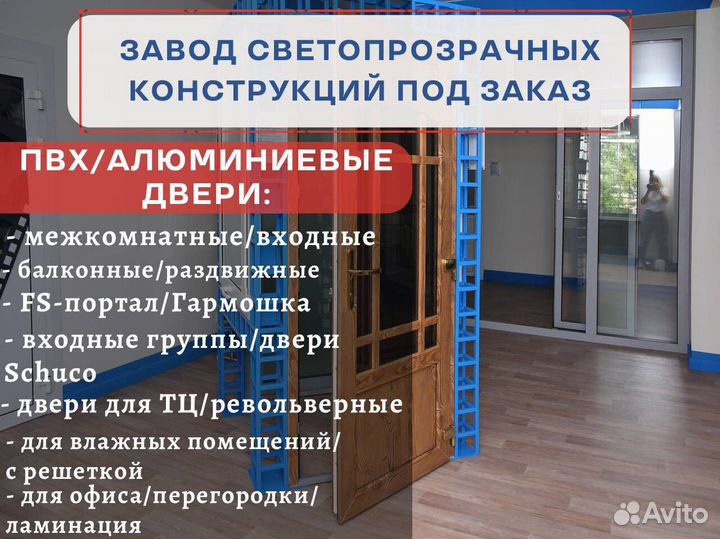 Алюминиевые двери пвх в офис, перегородки