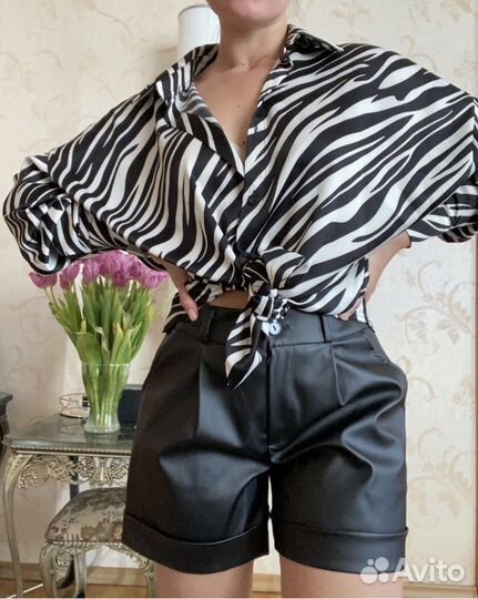 Шорты кожаные 44-46размер