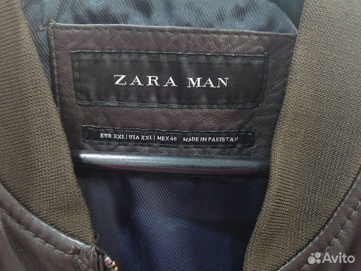 Куртка кожаная мужская Zara XXL
