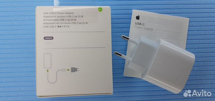 Оригинальный адаптер USB-C 20вт для Aphone и iPad