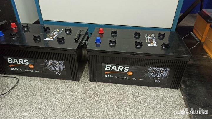 Акб 230Ач Bars Silver евро полярность. В Наличии