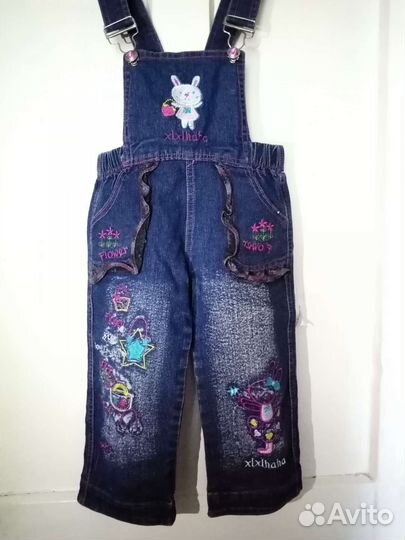 Джинсовый комбинезон для девочки