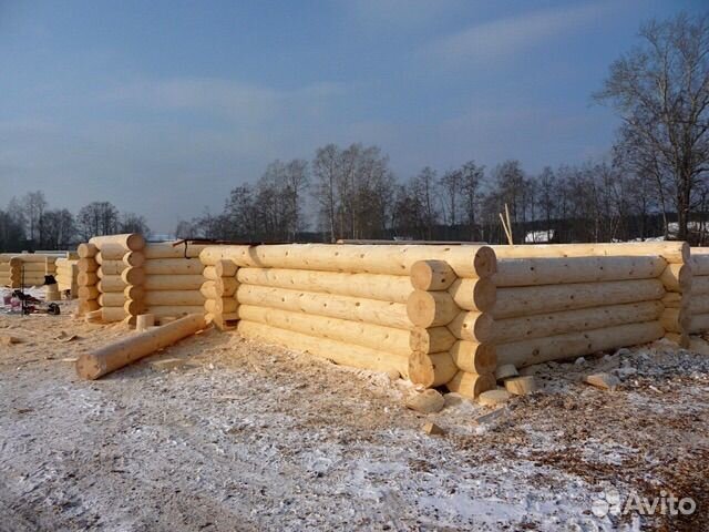 Сруб дома баня из зимнего леса с доставкой