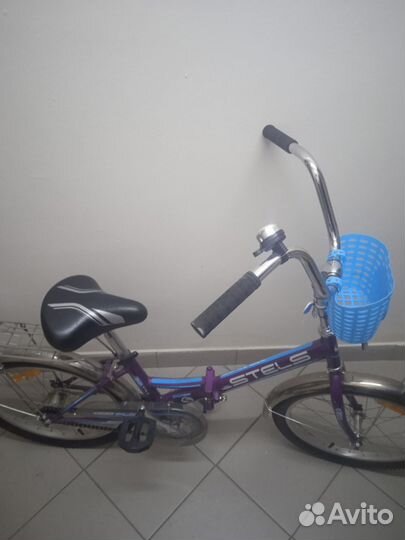 Велосипед складной stels 310 фиолетовый+звонк+корз