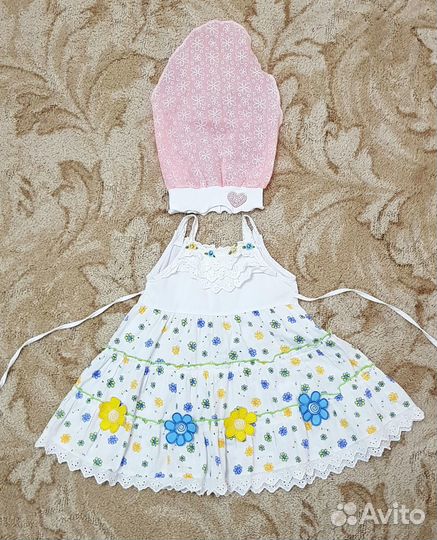 Сарафан для девочки+косынка