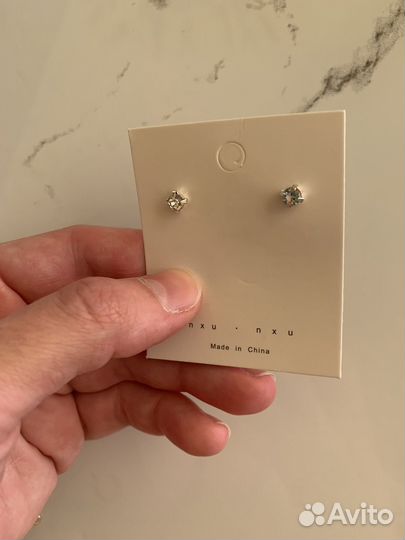 Серьги пусеты, гвоздики, бижутерия