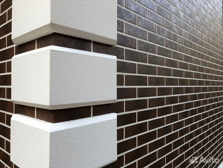 Облицовка фасадов гибким кирпичом
