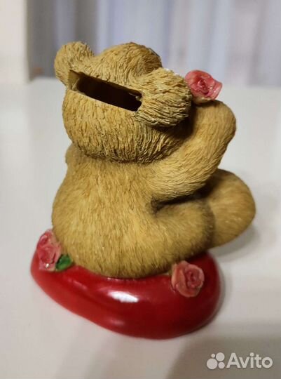 Фигурки мишки и бычок, фоторамка