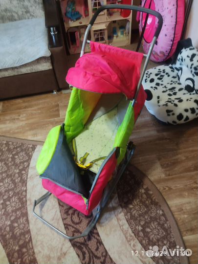 Детские сани с колесами