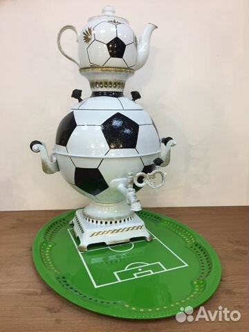 Самовар+чайник+поднос футбол(набор)