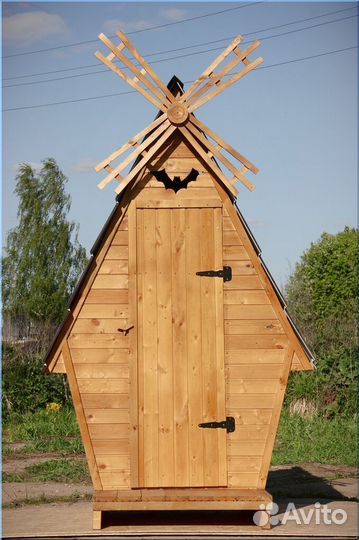Дачный туалет деревянный ELE1007