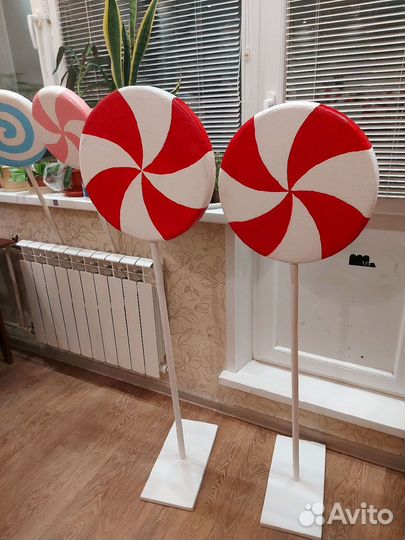 Леденец пончик макарун из пенопласта декор