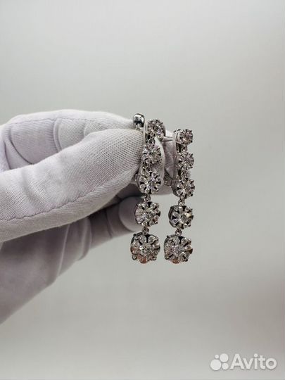 Серьги золотые с бриллиантами