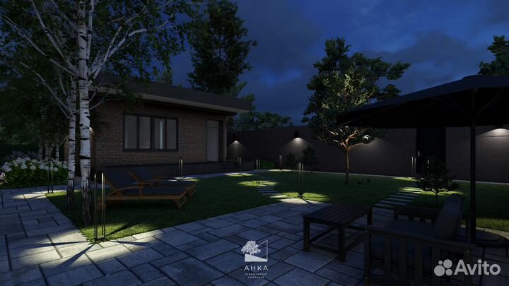 Ландшафтный проект участка 3D