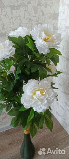 Искусственные пионы 108 см