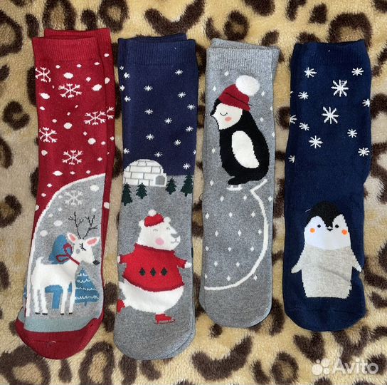 Новогодние носки гольфы