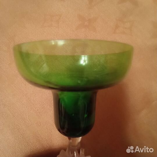 Подсвечники зелёные 16,5 см