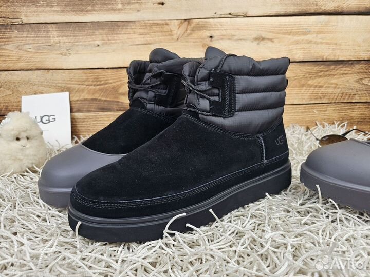 Ugg Classic Mini Lace-up Weather Black оригинал