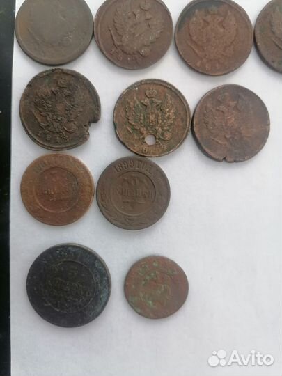 Царские старинные медные монеты навыбор