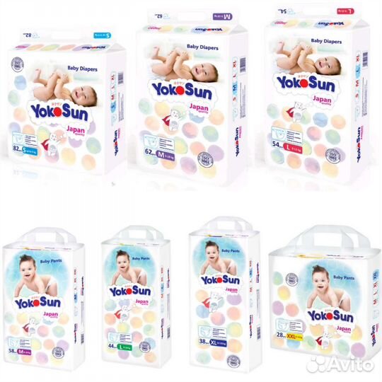 Подгузники Трусики йокосан YokoSun S, M, L, XL,XXL