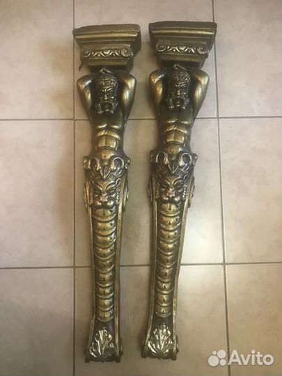 Камин электро ретро,лепной декор, барельеф,Атлант