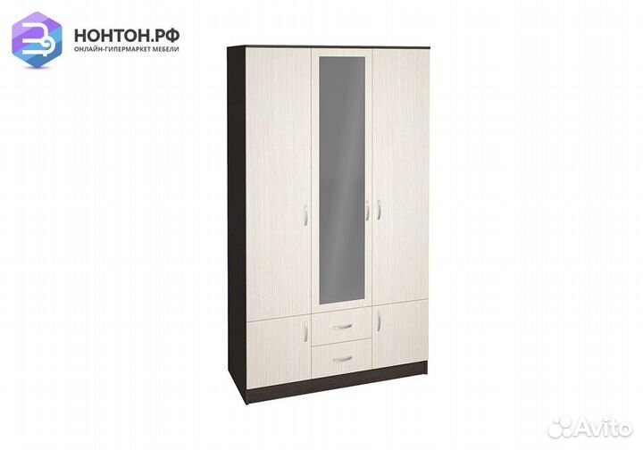 Шкаф 3-х створчатый Ронда венге / дуб белфорд