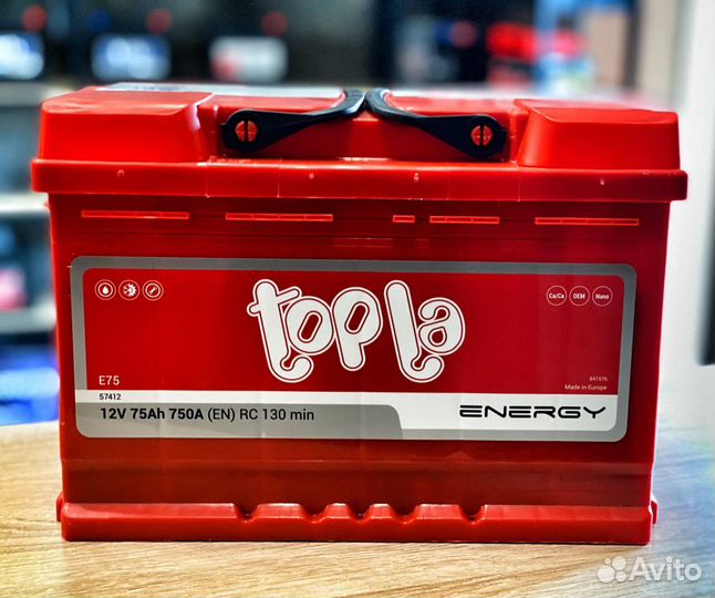 Аккумулятор Topla 75Ah 750En оп